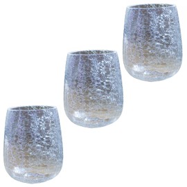 Crackle Glass shade, LEDupdates 3 Packs 5" wide Globe Clear Crack finish Globe for Light fixture lamp upgrade replacement 1" 5/8 fitter