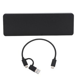 M.2 NGFF SSD Hard Drive Enclosure 10Gbps High Speed SATA B Key SSD USB3.1 Hard Drive Enclosure with Type C A to Type C Dual Head Data Cable Black