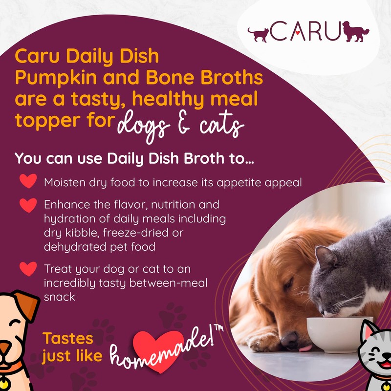 CARU Daily Dish Chicken Broth Meal Topper for Dogs and