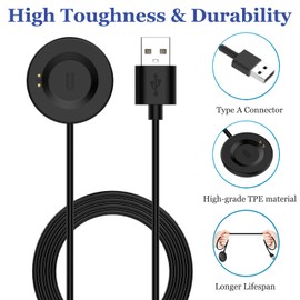 EXMRAT Charging Cable for iTech Fusion 2, Charger Cord Dock for iTECH Fusion 2 Smartwatch, 100cm / 3.3ft