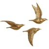 Deco 79 Resin Bird Metallic 3D Sculpted Floating Wall Decor,