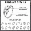 Sanfenly 16Pcs Stainless Steel Rings for Women Open Knuckle Stackable