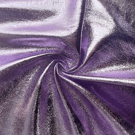 Metallic Leatherette Fabric Sold by The Yard Shiny Faux Leather Crafting Soft Faux Leather Fabric for Home Upholstery Bags Wallets Making, Purple
