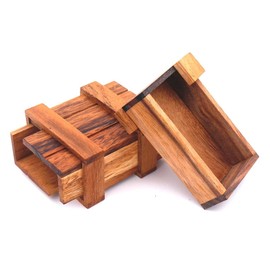 Gift Box, Magic Small Wooden Box Treasure Chest Gift Box Thinking Game, Puzzle. Wooden, Puzzle