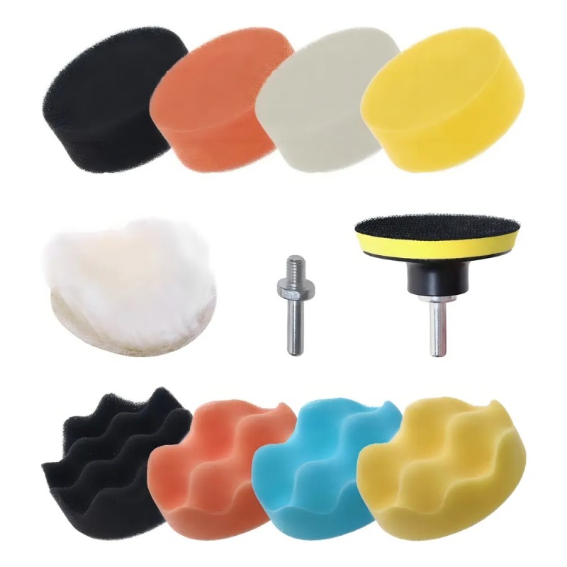 Set 11 Almohadillas Pulidoras de Esponja y Lana BEILISISHOP con