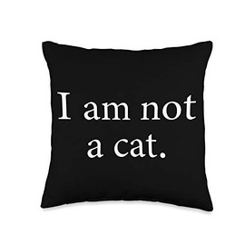 Funny Viral I Am Not A Cat Designs I Am Not A Cat Viral Video Lawyer Kitten Filter Throw Pillow, 16x16, Multicolor
