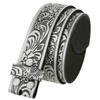 BS220 Western Floral Engraved Embossed Tooled Genuine Leather Belt Strap