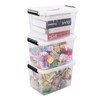 Cand 12 Quart Plastic Latching Box, Clear Storage Bin with
