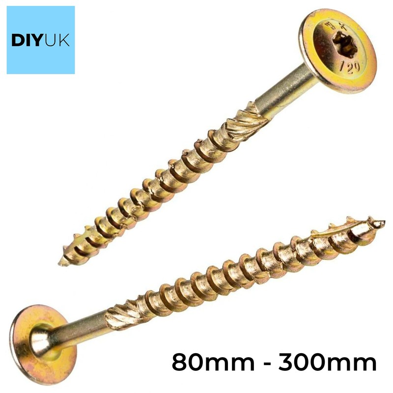 10 x 100mm Wood Screws Timber TORX Wafer Head for