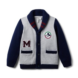 Janie and Jack Boy's Mickey Cardigan (Toddler/Little Kids/Big Kids) Grey 12 Big Kid