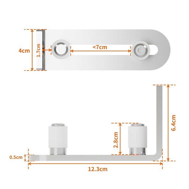 Wolfbird Adjustable Floor Guide Sliding Barn Door Wall/Door Bottom Guide
