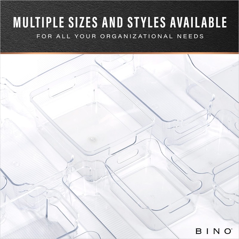 BINO Plastic Storage Containers, Small - 4 Pack THE LUCID