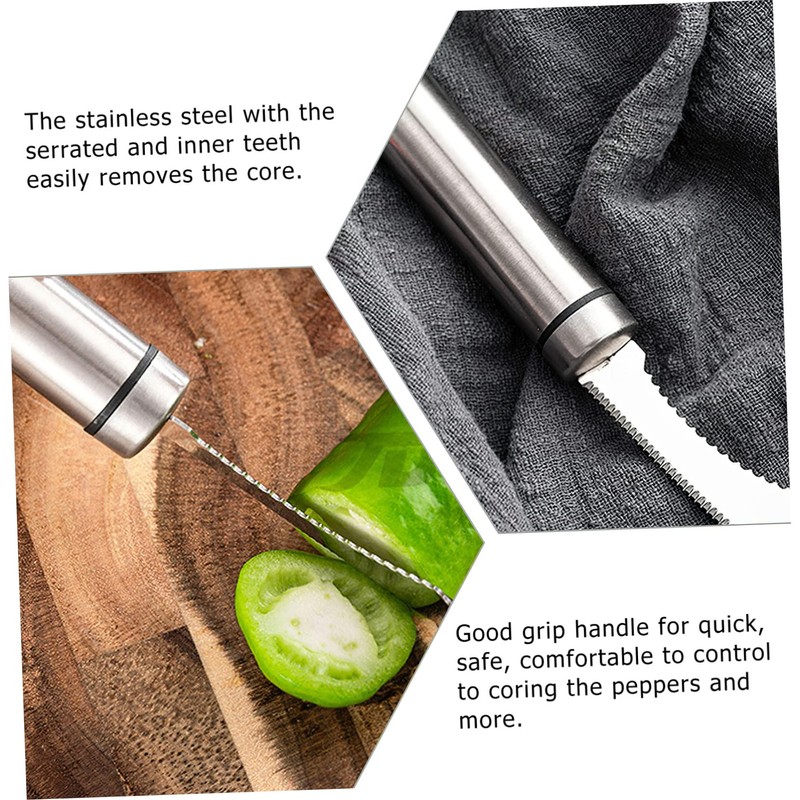 CIYODO 1pc Stainless Steel Chili Corer Tool for Removal Practical