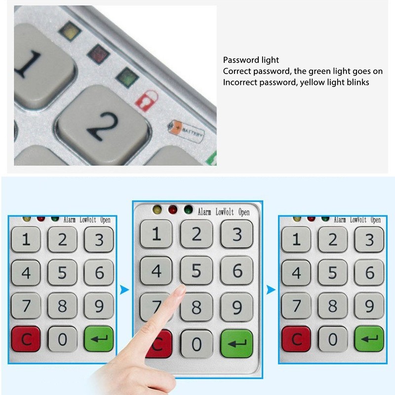 Electronic Cabinet Lock Zinc Alloy Easy to Install Cabinet Keypad