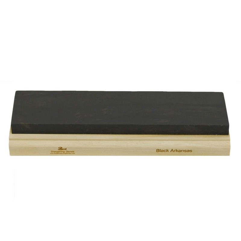Arkansas Sharpening Stone Set - Wood Mounted 8"