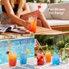 12PCS Silly Crazy Straws Reusable Pink Heart Shape Drinking Straws