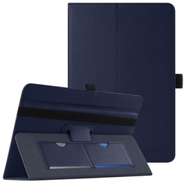 Universal 9-10.1 Inch Tablet Case, Universal case for 10.1 Inch Android Tablet,Protective Folio Stand Android Case for 9 10 10.1 10.2 10.5 Inch Tablet with Hand Strap and Cards Slots,Navy Blue