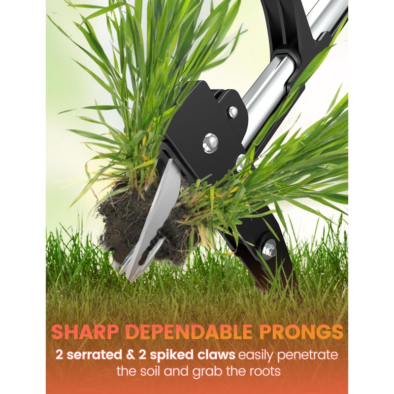 MAKEASY 2-Pack Upgraded Weed Puller Tool Kit with Long Adjustable