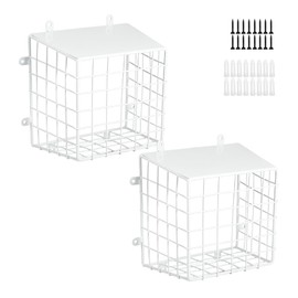 Picowe 2 Pack Dryer Vent Cover Outside, Outdoor Vent Cover Guard, Bird Proof Screen for 3-4 Inch Dryer Vent, Kitchen and Bathroom Exhaust Vents (White)