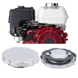 CYSFETENA Fuel Gas Tank Cap, Small Engine Gas Cap Engine Motor Chromed Fuel Gas 17620-ZH7-023 Metal Gas Cap Fit for GX120 GX160 GX200 GX390)1pc)