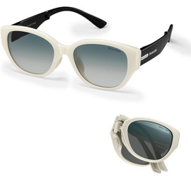 BENEUNDER Women's Polarized Sunglasses - UV400 Trendy Folding Lightweight Shades, Retro Classic Designer Style