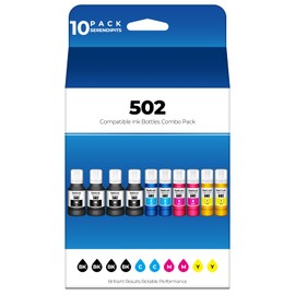 SERENDIPITS ET-2850 ET-3850 ET-15000 ET-4850 502 Ink Refill Bottles Compatible with 502 Ink ET 2850 ET 3850 ET 15000 ET 4850 ET2850 ET3850 ET4850 ET-3843 ET-4760 ET-2760 ET-2980 ET-3830 ET-2750 3750 4750 Printer