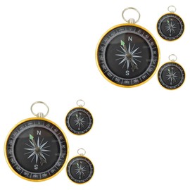 SUPVOX 4sets Compass Survival Gear Camping Kit Survival Keychain Camping Accessories Camping Accessory Camping Supply Snap Hook Outdoor Accessory Aluminum Alloy 3pcs*4