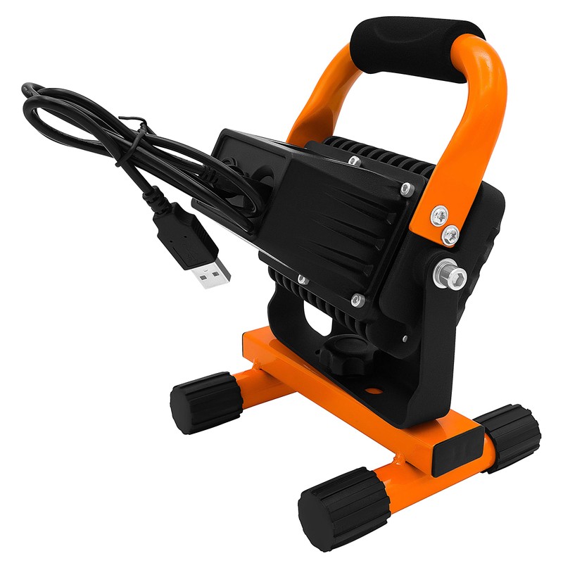 Groz 55035 LED 9W Rechargeable Site Lamp with Orange Stand