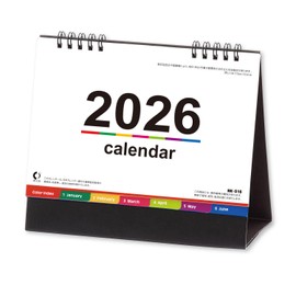 Shin Nihon Calendar 2026 Desk Calendar with Color Index and Year Table NK8516