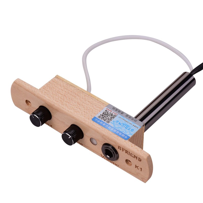 Cajon Pickup,Drum Sound Hole Pickup Microphone Pickup System,Box Drum,6.35mm Output