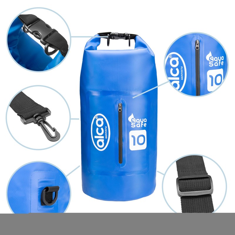 alca® Dry Bag Waterproof Bag 10L Dry Bag, Roll-Top Closure,