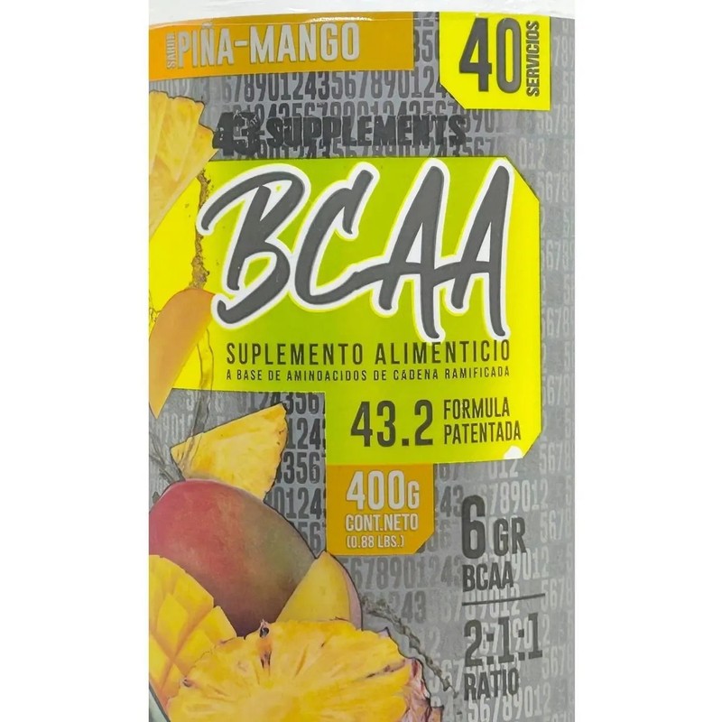 Bcaas 211 Piña Mango 400 Grs 43 Supplements Piñamango