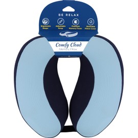 BE RELAX "New Comfy Cloud Premium Memory Foam Wellness Pillow. Designed in Paris. (Blue)