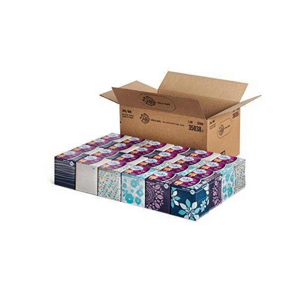 Puffs 35038 Ultra Soft Facial Tissue, 56 Sheets per Box (Case of 24)