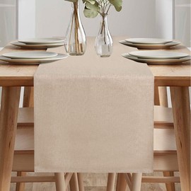 Table Runner, Waterproof Table Runner, Modern Runner Table, Table Runner, Spring Modern, Green Table Runner for Outdoor Balcony Indoor, Party Decoration (Khaki, 40 x 180 cm)