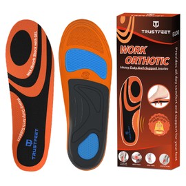 Trustfeet Arbeitseinlagen für den ganzen Tag, robuste Unterstützung, orthopädische Einlegesohlen gegen Müdigkeit, lindern Fußschmerzen, Plantarfasziitis, Arbeitsstiefel, Fußgewölbeunterstützung-M
