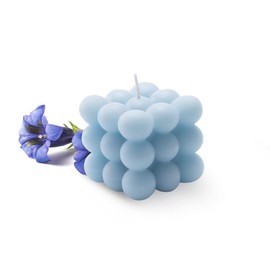 Carol Cao Bubble Candle - Cube Soy Wax Candles, Home Decor Candle, Scented Candle Set 1 Pieces, Home Use and Gifting (Blue) Christmas Gifts