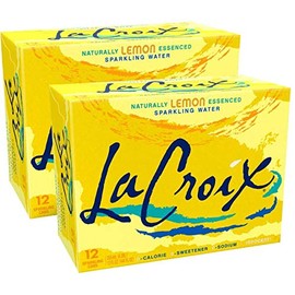 LaCroix 21239 Sparkling Water, Lemon, 12 oz Can, 24/Carton