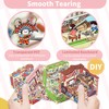 4 Sets 3D Sticker Scenes, DIY 3D House Sticker, Cute