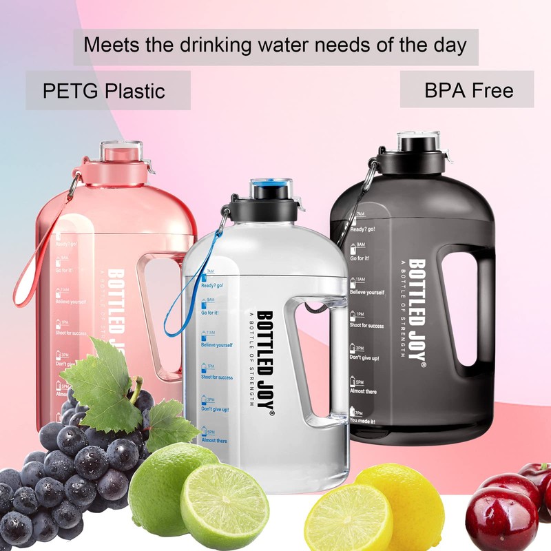 Ghonlzin Water Bottle, Sports Bottle with Time Marking Tracker, Bottle