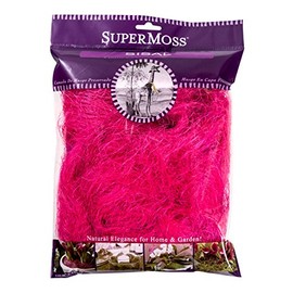 SuperMoss Sisal Moss Home and Kitchen Décor for Potted Plants Indoor Gardens Crafters Choice for Faux and Live Perfect for Table Runners and Wall Art Hot Pink Appx 2oz 29963