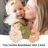 Tiny Twinkle Roundabout Drool Bibs 3 Pack - 360 Rotating