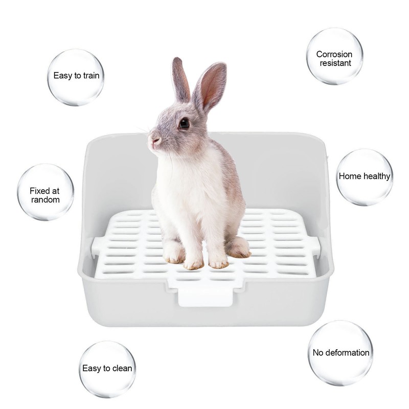 Small Animals Pet Cage Litter Box Toilet Tray Pan ABS
