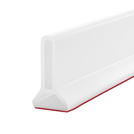 Bathtub Splash Guard, 79 Inch Soft Silicone Collapsible Shower Water Guard, Double-Sided Tape for Dry and Wet Separation, 360° Twist Recovery Shower Splash Guard for Toilet, Washing Machine, Sink