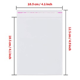 Borningfire 200 Pcs 4"x4" Square Clear Cello Cellophane Bags Resealable Self Adhesive Sealing, Good for Bakery Cookie Candy Soap Cards Snacks Food Treat Gift Favor