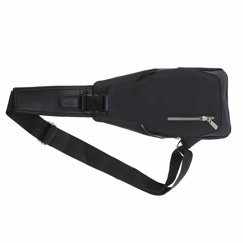 Small Chest Bag Black Color Oxford Fabric Sling Backpack with