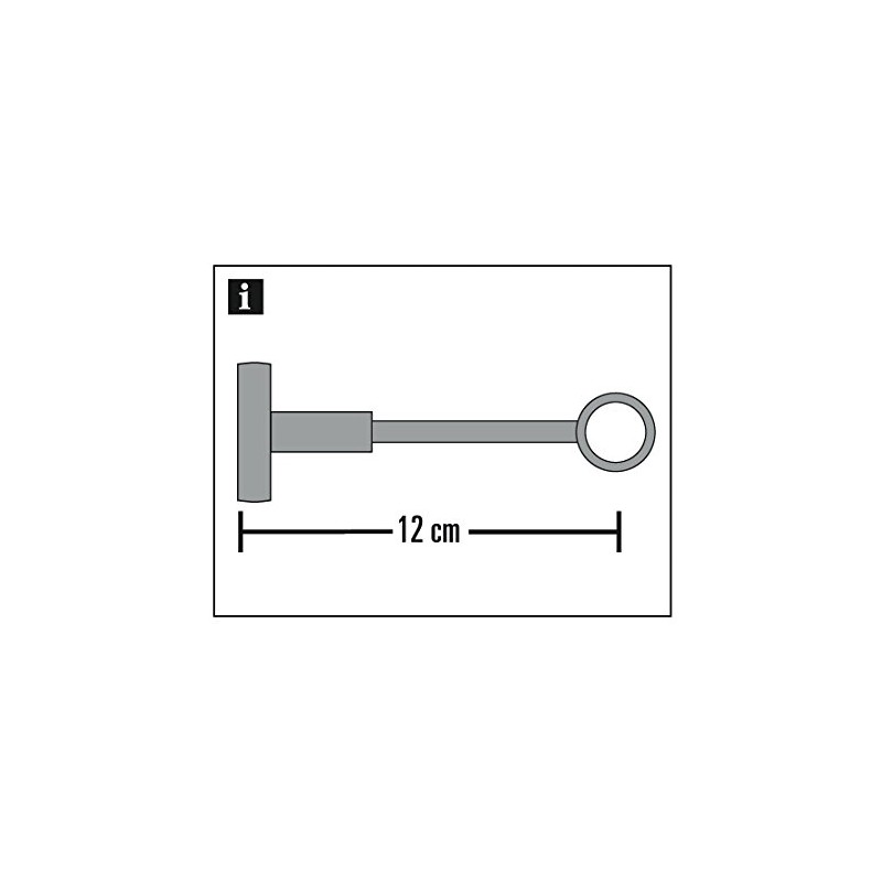 Gardinia Girder Ø 20 mm Black 12, Metal 12 x