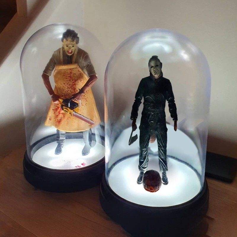 Night Light with Horror Film Resin Statue Inside Table Lamp