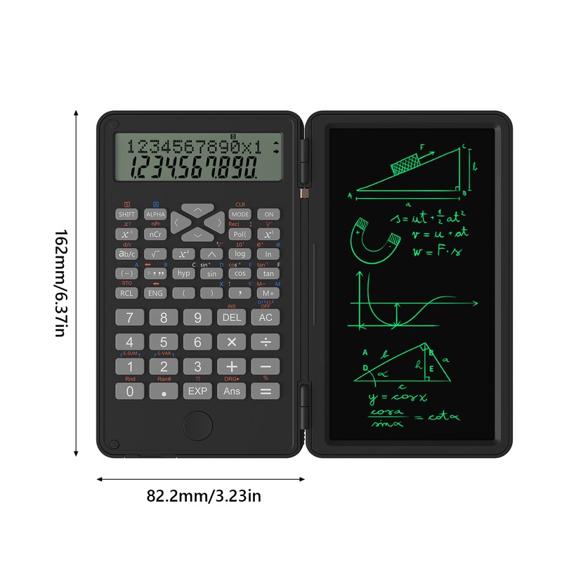 Scientific Calculator with Erasable Writing Board 240 Functions 2 Line