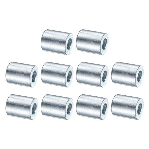 uxcell 10 Pcs Galvanized Steel Spacer 3/8" Bore x 3/4"